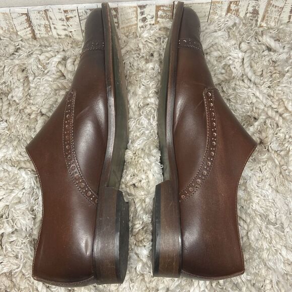 Men BRUNO MAGLI ITALY 10.5 M Brown MONK STRAP SHOES Loafers - Picture 7 of 9